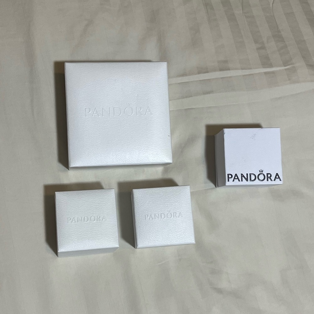 Pandora Empty White Accessory Boxes